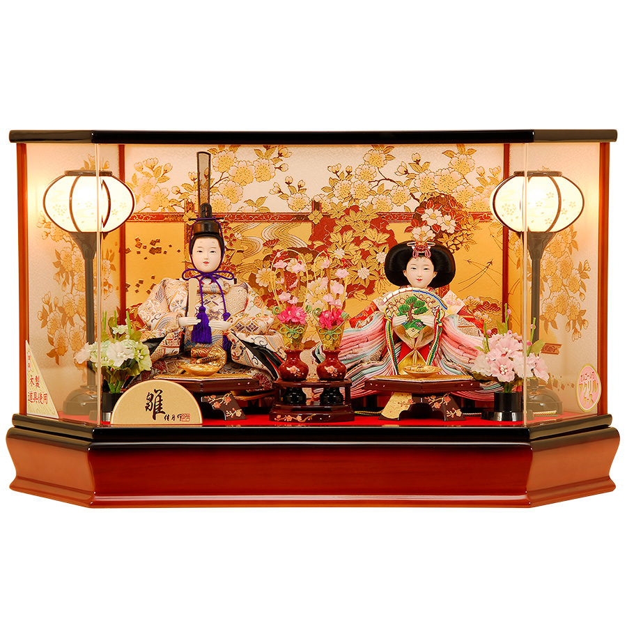 雛人形 ひな人形 K113 コンパクト オルゴール付 人形の佳月 雛人形 雛