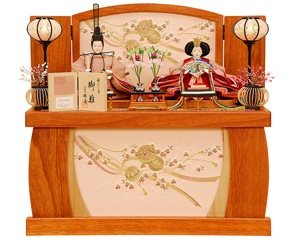 雛人形 K313 ひな人形 人形の佳月 収納飾り 京都西陣帯 親王飾り 高級