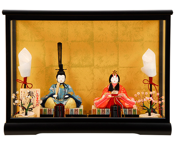 雛人形 K464 一秀作 木目込人形 ケース飾り 雛人形 親王飾り 人形の佳