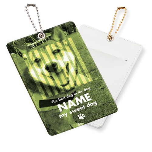 《オーダーメイド》デザインG　オリジナルパスケース　犬 猫 ペット ICカードケース 定期入れ パスケース 名入れ