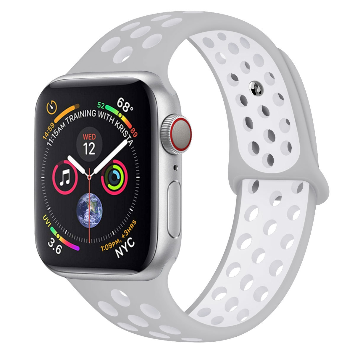 Apple Watch バンド ベルト シリコン スポーツ 穴あき 交換 アップル 