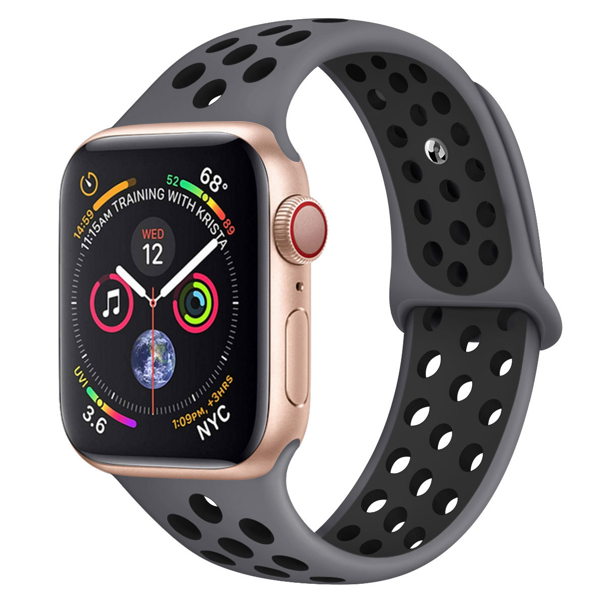 Apple Watch バンド ベルト シリコン スポーツ 穴あき 交換 アップル