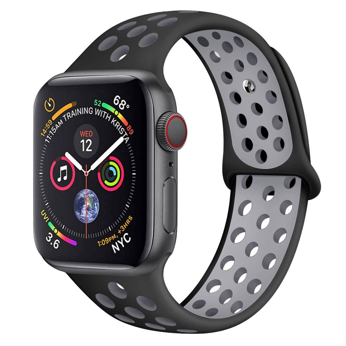 Apple Watch バンド ベルト シリコン スポーツ 穴あき 交換 アップル 