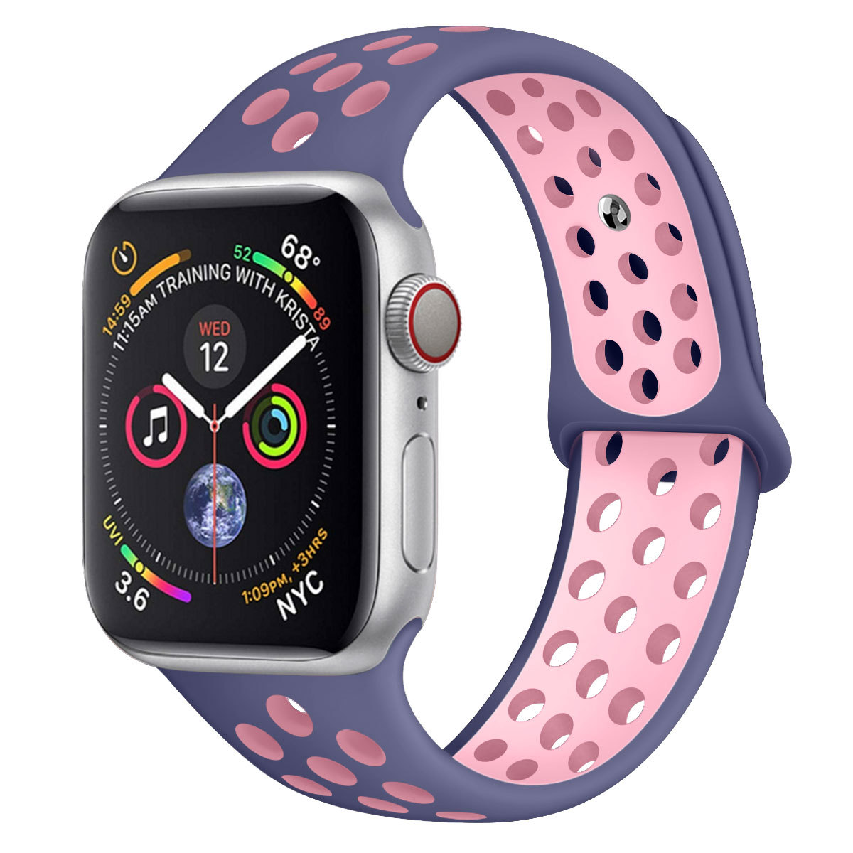 Apple Watch バンド ベルト シリコン スポーツ 穴あき 交換 アップル