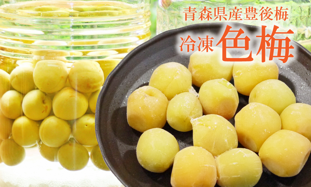 青森県産豊後梅(ぶんごうめ)を収穫後そのまま冷凍しました