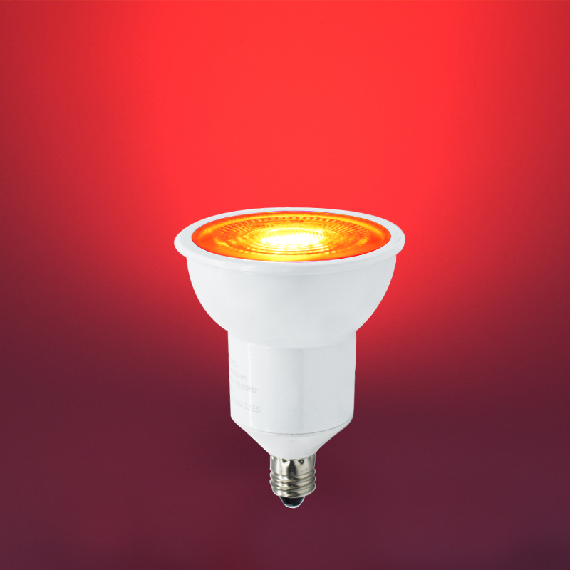 LEDカラースポットライト　調光可能ハロゲン電球 E11 調光器対応　ピンク 省エネ 間接照明 天井照明 商業照明 看板 キッチン 台所 リビング  ダイニング 5w
