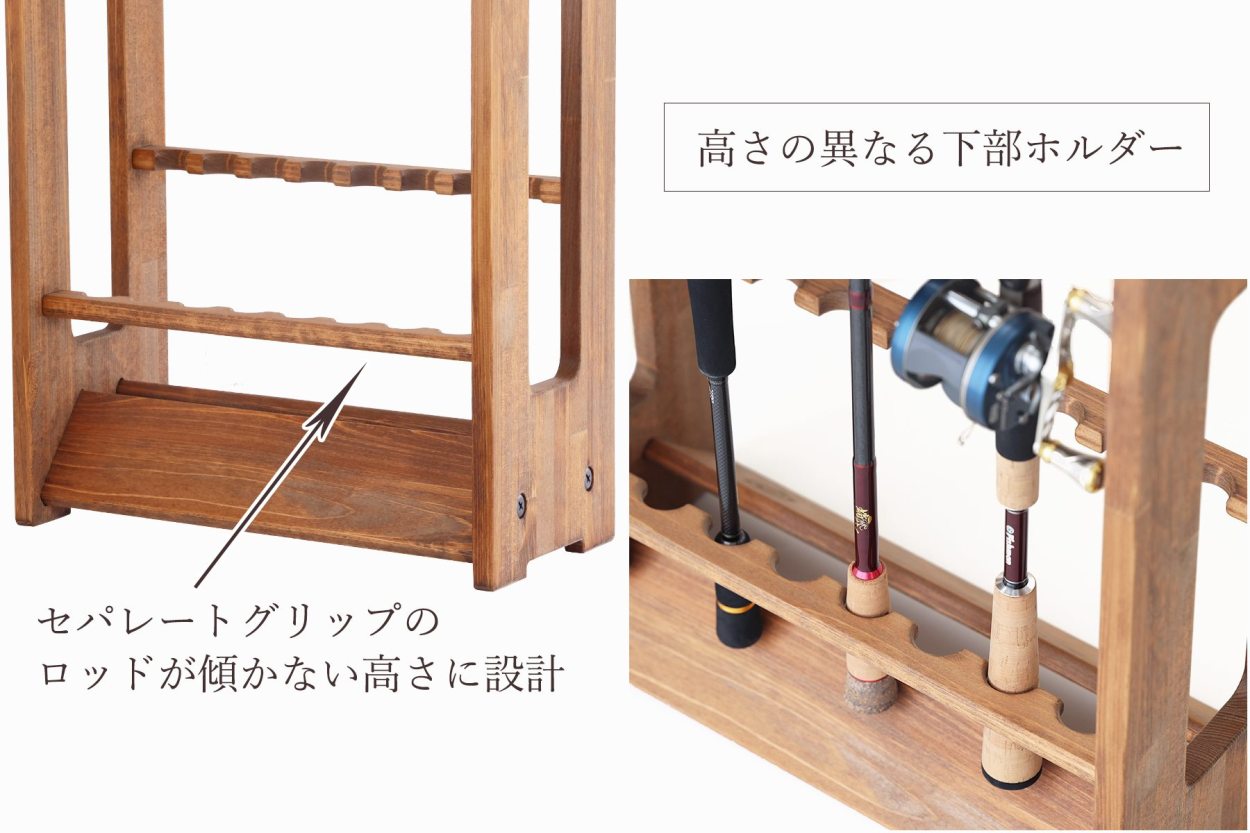 ロッドスタンド 木製 全3色 桧 ひのき ヒノキ 国産 16本収納 家具 釣竿立て インテリア ラック 室内用 ディスプレイ 釣り具 海釣り 川釣り  趣味 ロッドホルダー : hd01aa0011 : ひのき・の - 通販 - Yahoo!ショッピング