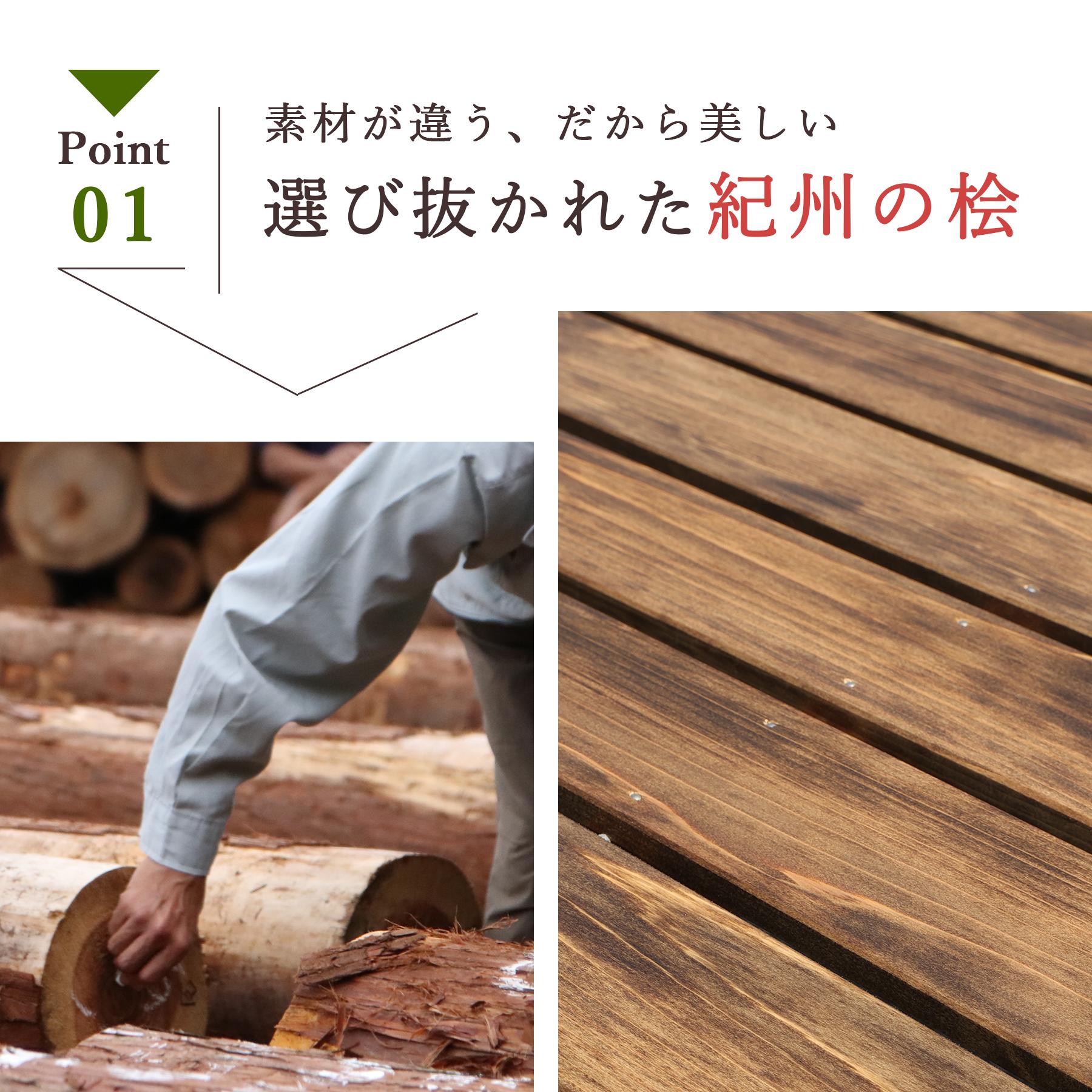 縁台　ベンチ　椅子　国産無垢杉材 横900mm（濃い茶色）　ビンテージ風