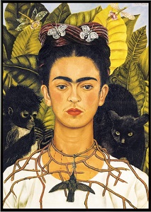 メキシコの伝説画家フリーダ・カーロの自画像です。
