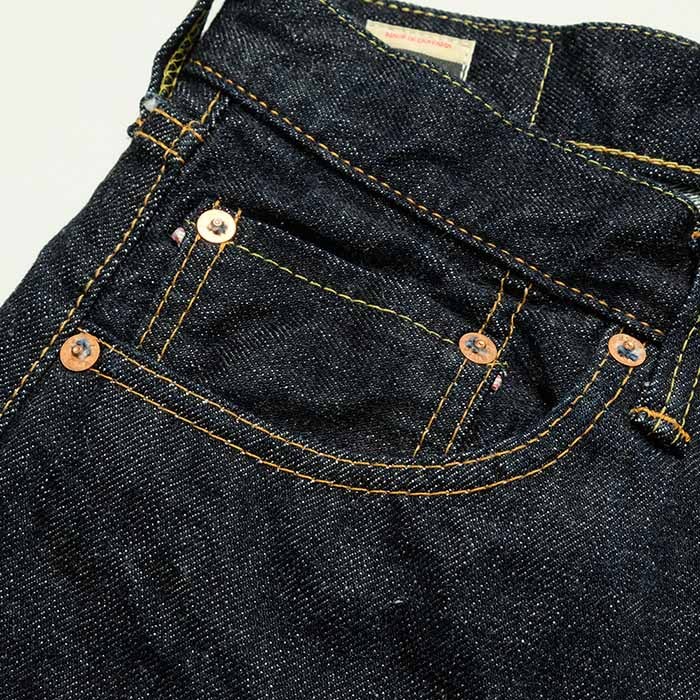 九*郎様 桃太郎ジーンズ　ヒノヤ別注　家紋刺繍　ナローテーバード　W31 桃太郎ジーンズ ヒノヤ別注 家紋刺繍 ナローテーバード W31
