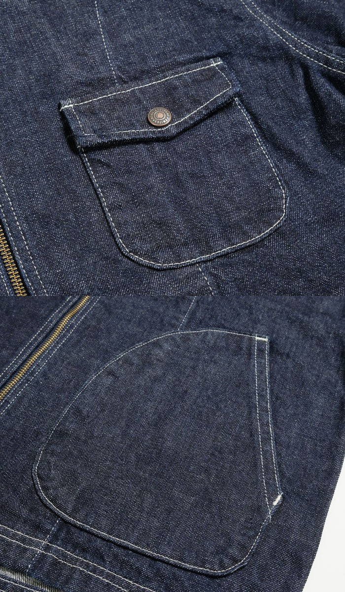 23AW 15.7oz SELVEDGE DENIM / GIZA MOLESKIN BOA JACKET