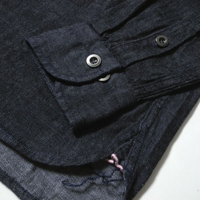 MOMOTARO JEANS 桃太郎ジーンズ BACK PRINT DENIM L/S SHIRT 05-046