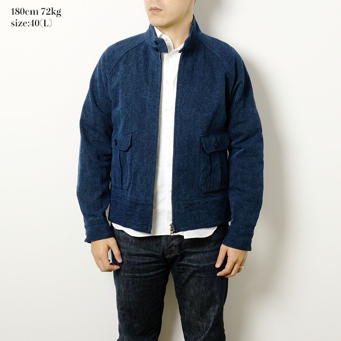 新品 Soundman(サウンドマン) 刺し子 ハリントンジャケット