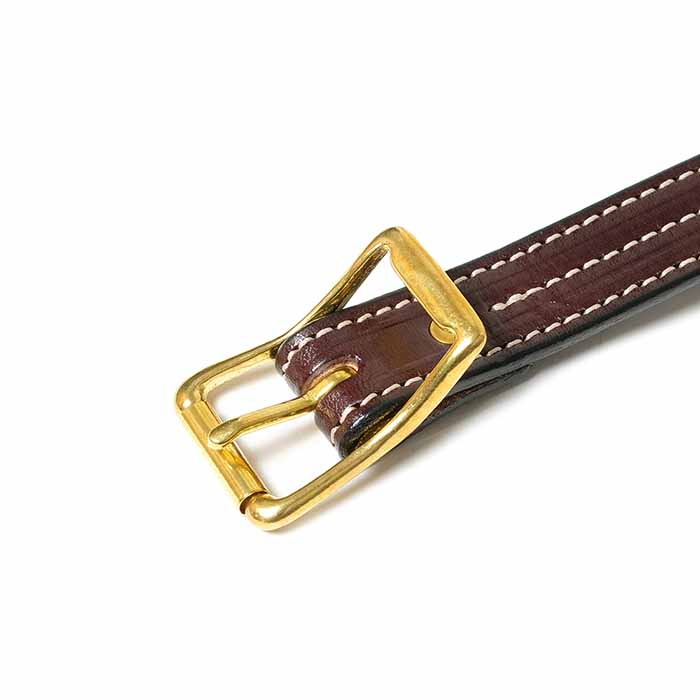 YUKETEN（ユケテン） - Triple Stitched Belt - Havana with Natural
