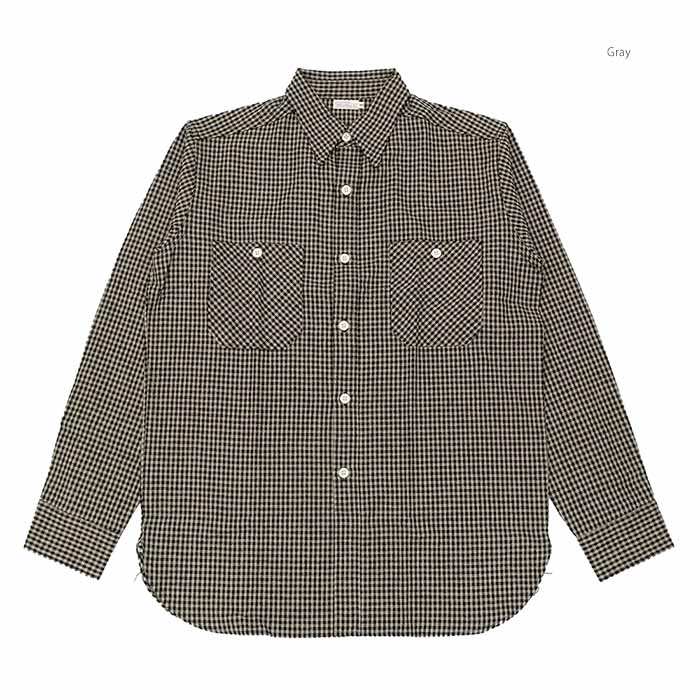 新品未使用 ウエアハウス ギンガムチェック 長袖シャツ 42 チャコール WAREHOUSE（ウエアハウス） 3055A-25 Lot.3055 チェックワーク 長袖