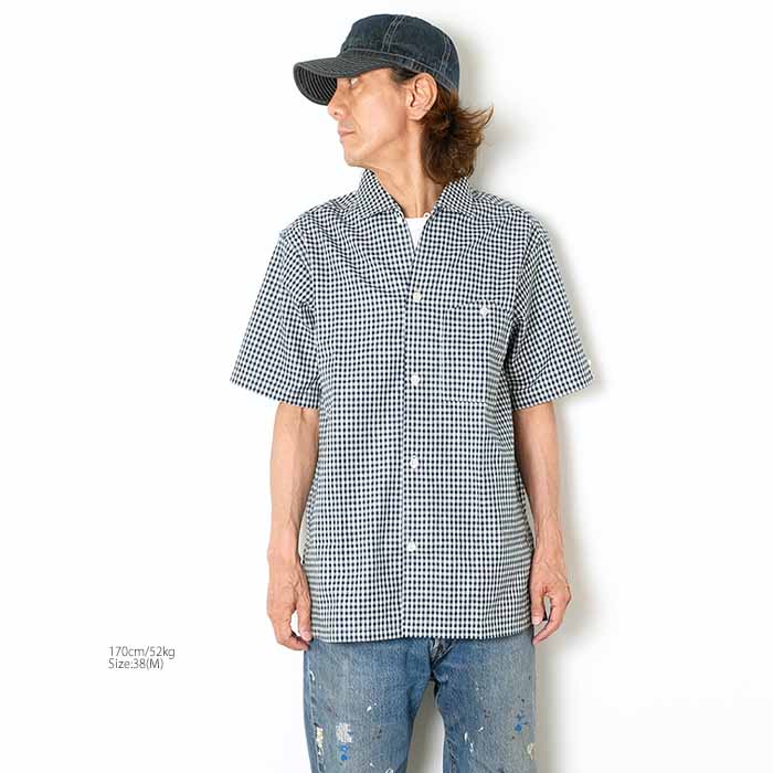 WAREHOUSE（ウエアハウス）OXFORD チェックシャツ 半袖 38 WAREHOUSE（ウエアハウス）OXFORD チェックシャツ 半袖 38