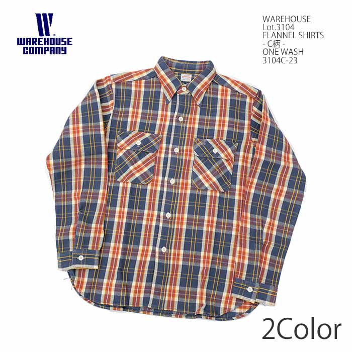 WAREHOUSE（ウエアハウス） WAREHOUSE 3104C-23 Lot.3104 ネルシャツ