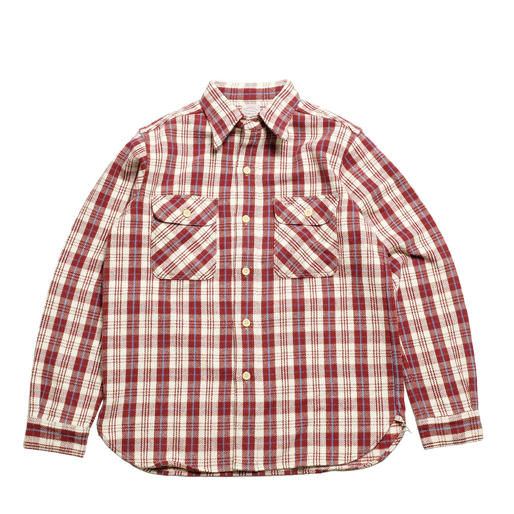 WAREHOUSE 赤と白のチェック柄ネルシャツ XL WAREHOUSE 赤と白のチェック柄ネルシャツ XL WAREHOUSE 赤と白のチェック柄