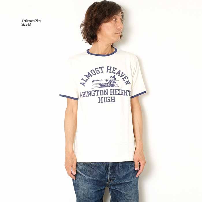 上品コーデはコレで安心！ Tシャツ 4059ALM-23 ウエアハウス WAREHOUSE リンガー ノン 半袖 シャツ
