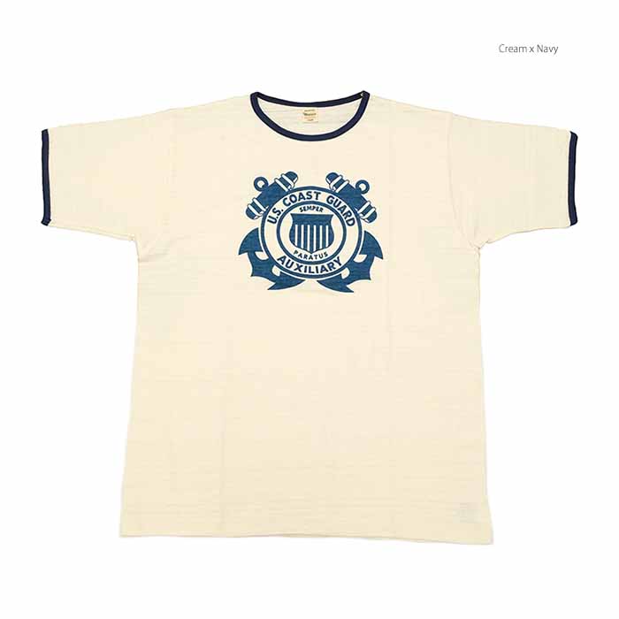ウエアハウス WAREHOUSE 4059US-24 Tシャツ リンガー 半袖 ノンウォッシュ - U.S. COAST GUARD - メンズ | ヒノヤ｜hinoya-ameyoko｜02