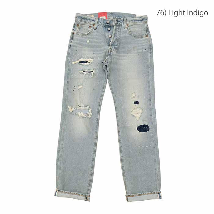 リーバイス LEVI'S 501 150周年 限定 記念 セルビッジデニム レギュラーストレート リペア ダメージ メンズ 501-3376 | ヒノヤ