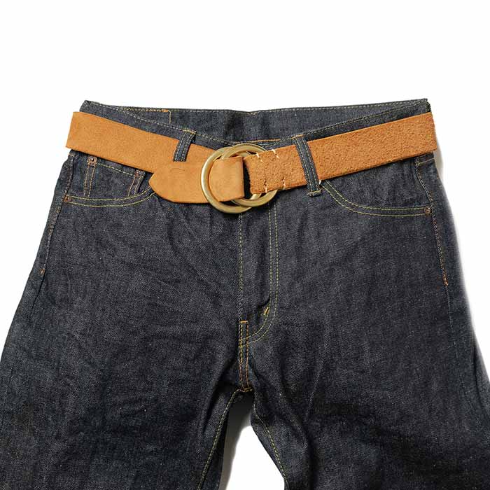 【美品】ウエアハウス　ベルト　スエード　八角バックル　レザー　革　ブラウン 美品】ウエアハウス ベルト スエード 八角バックル レザー 革 ブラウン
