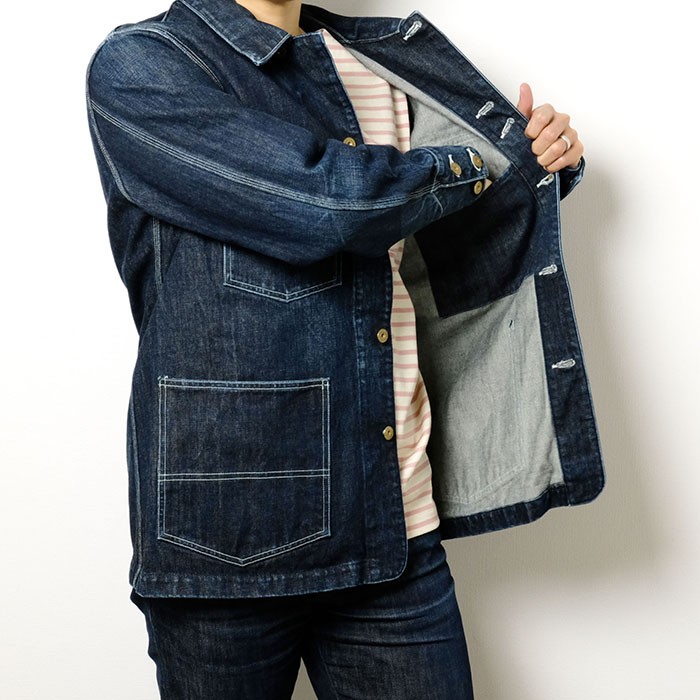 BURGUS PLUS（バーガスプラス） 14.25oz デニムカバーオール ダーク