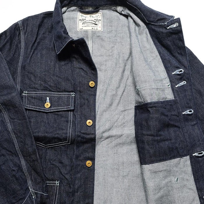 ROBUST WORKS by BURGUS PLUS カバーオール Lサイズ BURGUS PLUS（バーガスプラス） 14.25oz デニムカバーオール