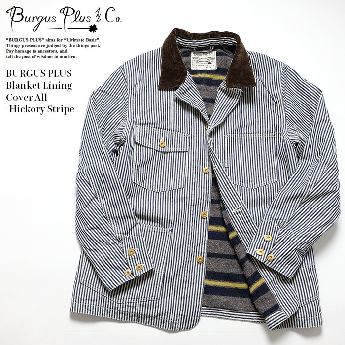 Burgus Plus & Co. ヒッコリーストライプ フレンチワークパンツ ヒッコリーストライプなフレンチワークパンツ♪《BURGUS PLUS