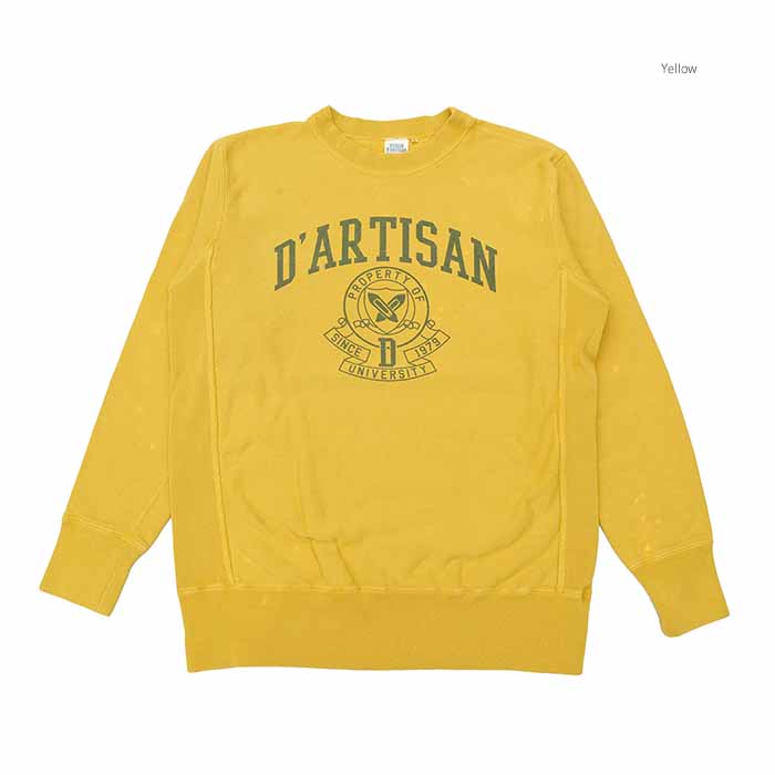 ステュディオ・ダ・ルチザン STUDIO D’ARTISAN 8123B リバーススウェット トレーナー プリント - UNIVERSITY - メンズ | ヒノヤ