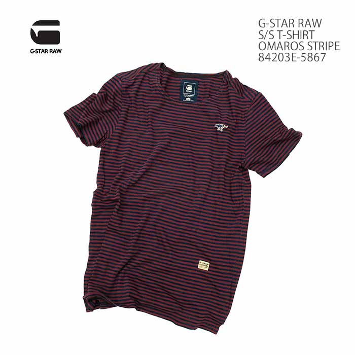 ジースター ロウ G-STAR RAW 84203E-5867 Tシャツ ストライプ ボーダー