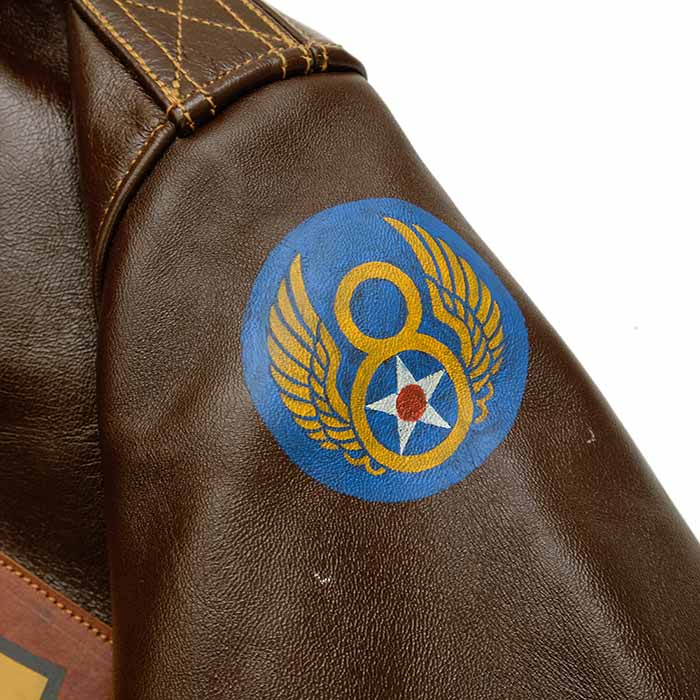 BUZZ RICKSON'S ホースハイド モスキート ペイント a-2 レザー BUZZ RICKSON'S バズリクソンズ BR80608 A-2 ハンドペイント 赤リブ