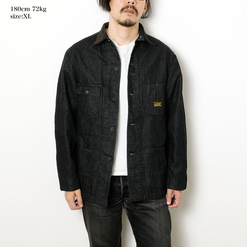 A.PERFESS ブラック カバーオール　サイズ3 BURGUS PLUS バーガスプラス ブランケット カバーオール 11oz ブラック