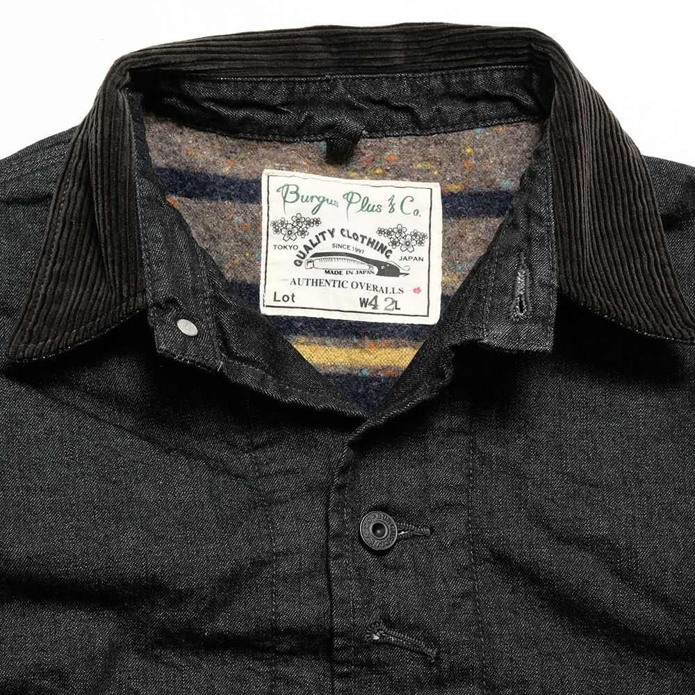 BURGUS PLUS バーガスプラス ブランケット カバーオール 11oz ブラック