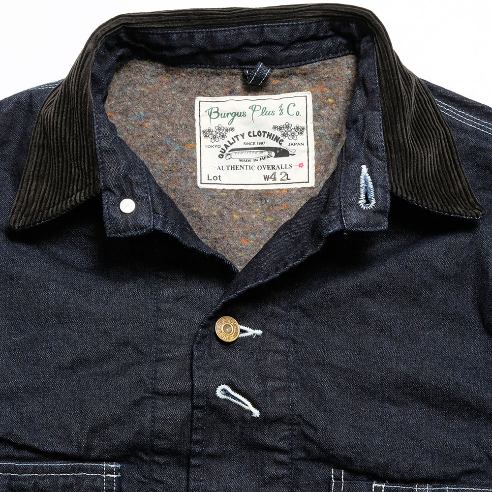 BURGUS PLUS バーガスプラス ブランケット カバーオール 11oz デニム