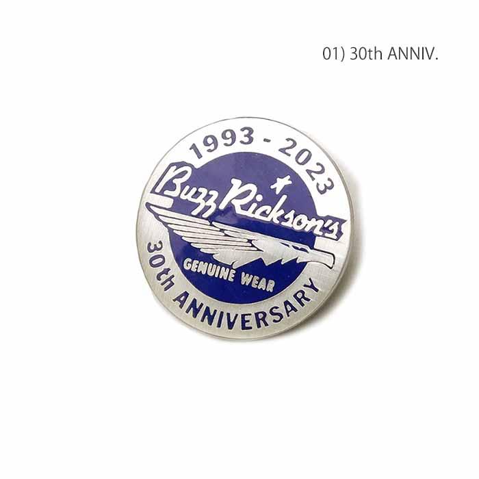 バズリクソンズ BUZZ RICKSON'S BR02746 30周年 記念ピンバッジ 本七宝 シルバーメッキ メンズ | ヒノヤ｜hinoya-ameyoko｜02