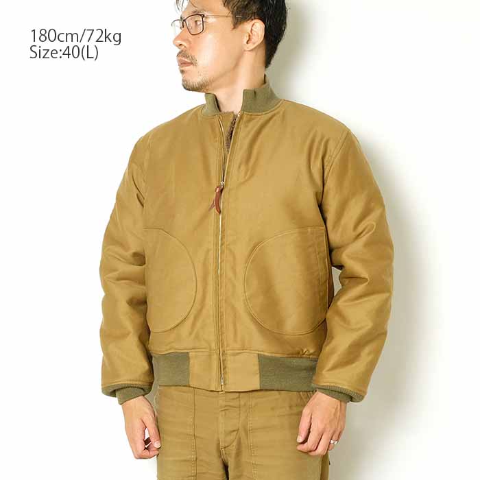 バズリクソンズ　42　カーキ　デッキジャケット　アルパカ　BR15151 バズリクソンズ42カーキデッキジャケットアルパカBR15151