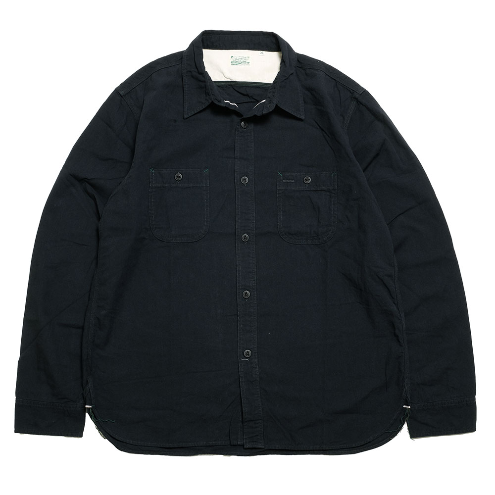 バーガスプラス BURGUS PLUS HBP-300CHB ベタシャンブレー ワークシャツ ベタシャン | ヒノヤ HINOYA BURGUS