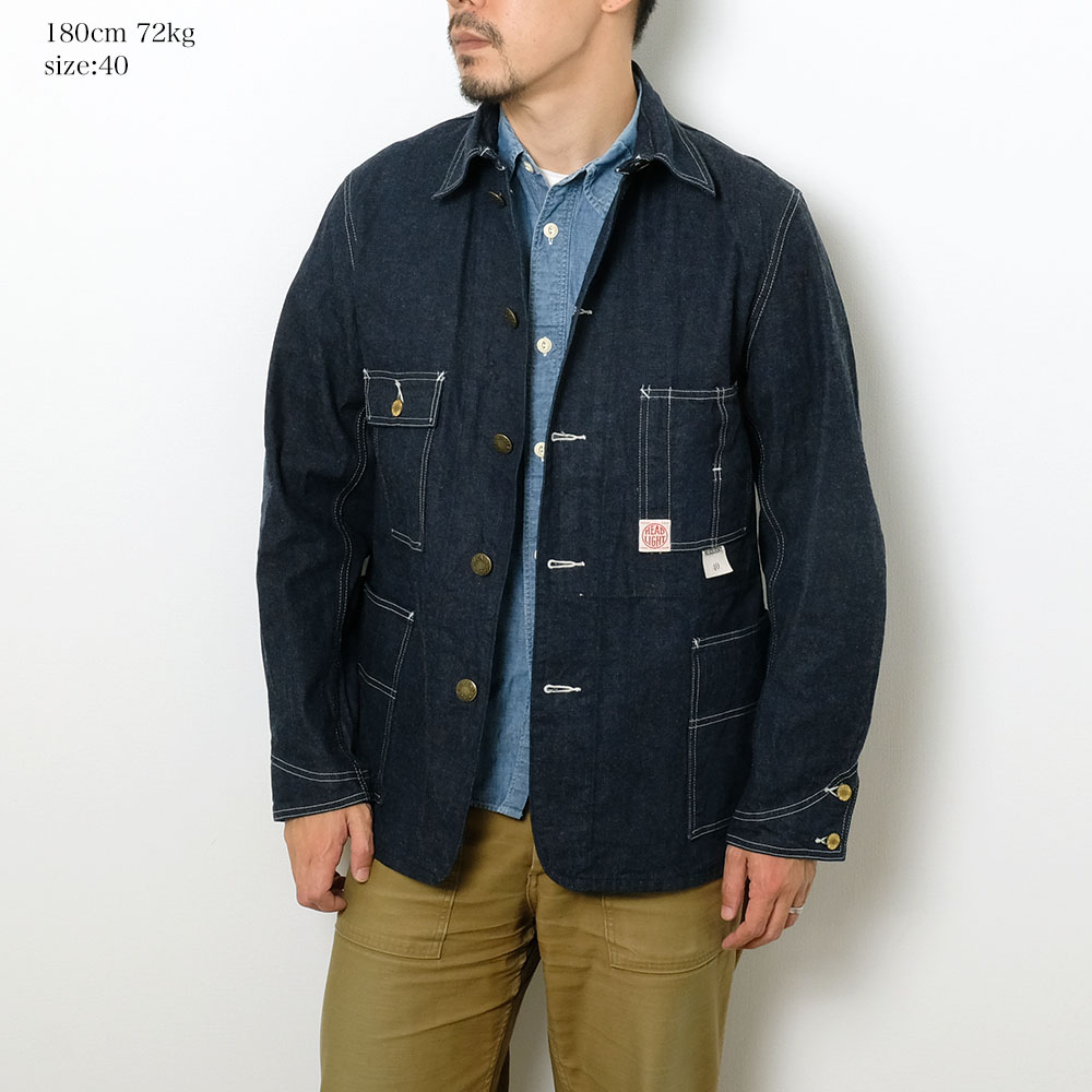 【イチ押し】HEADLIGHT × SUGAR CANE SUGAR CANE HEADLIGHT 11oz. BLUE DENIM 1930's WORK COAT [HD15464