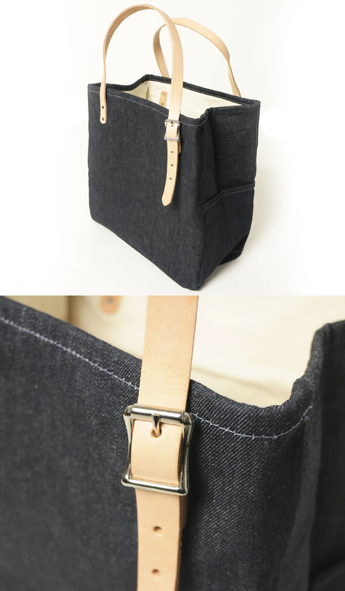 ネイビー トートバッグ　heritage leather hinoya-ameyoko_hl-8738