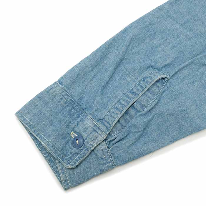 GANRYU コットン シャンブレー パッチワーク シャツジャケット L GANRYU コットン シャンブレー パッチワーク シャツジャケット L