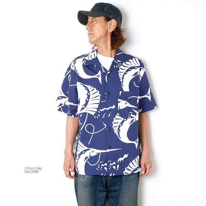 ジョングラッコー JG-18 セイルフィッシュシャツ NAVY 40サイズ jg-18-4.jpg
