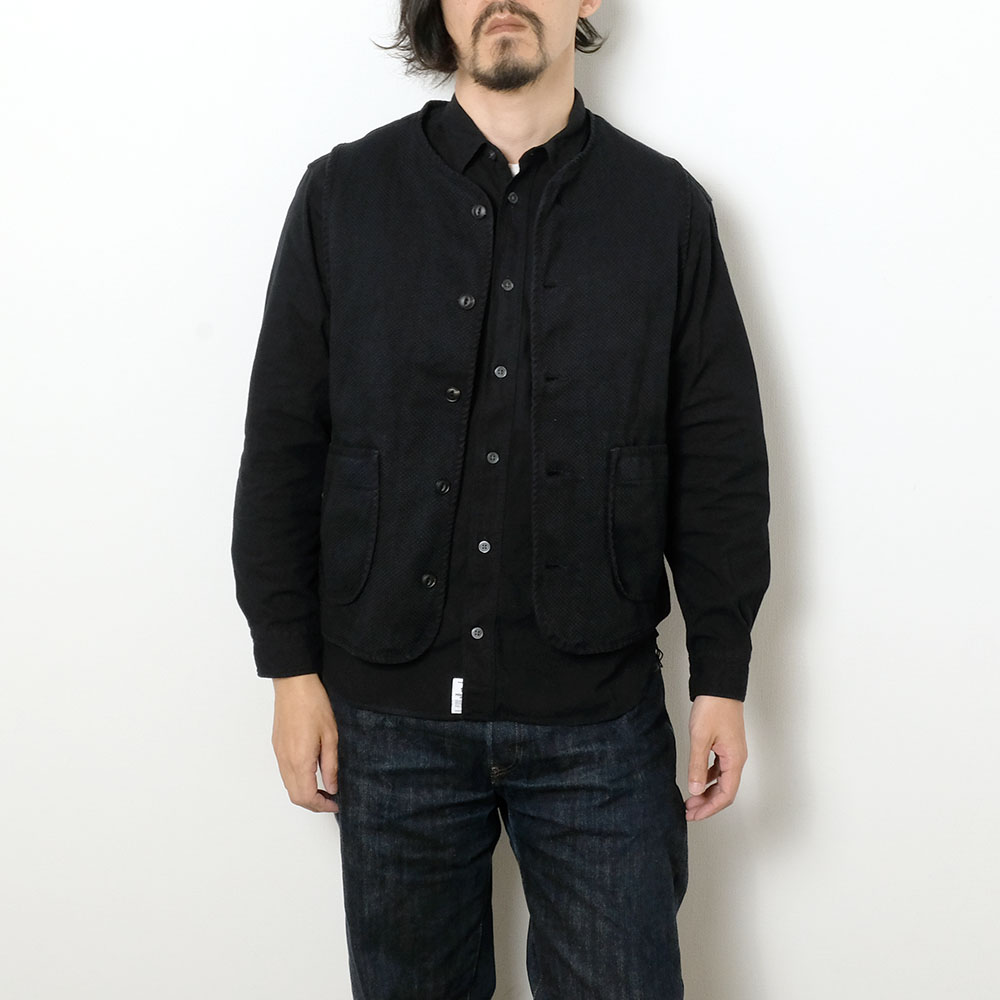 桃太郎ジーンズ　MOMOTARO JEANS ウォバッシュ　ストライプ　ベスト 桃太郎ジーンズ（MOMOTARO JEANS） MOMOTARO JEANS MMVE6000 刺し子
