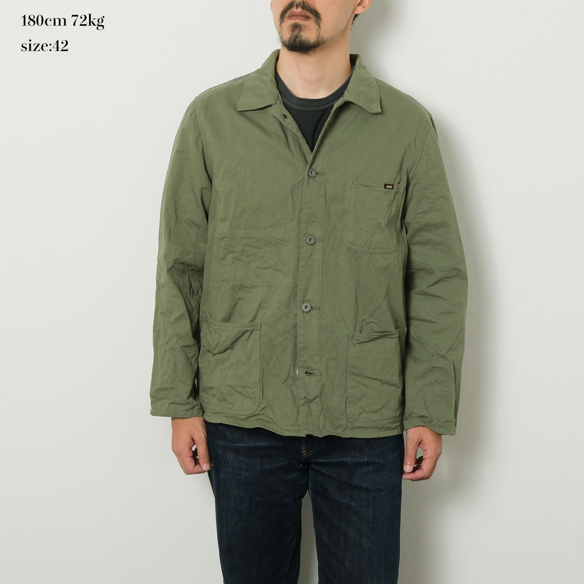 鬼デニム ONI DENIM カバーオール ONI-03500CH-OL 8oz セルヴィッジ