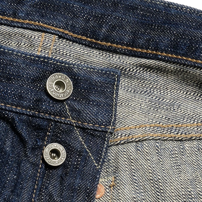 鬼デニム（ONI DENIM）　レギュラーストレート　正藍枷染め風天然藍ロープデニム “鬼KASE”　 ONI-266-KASE