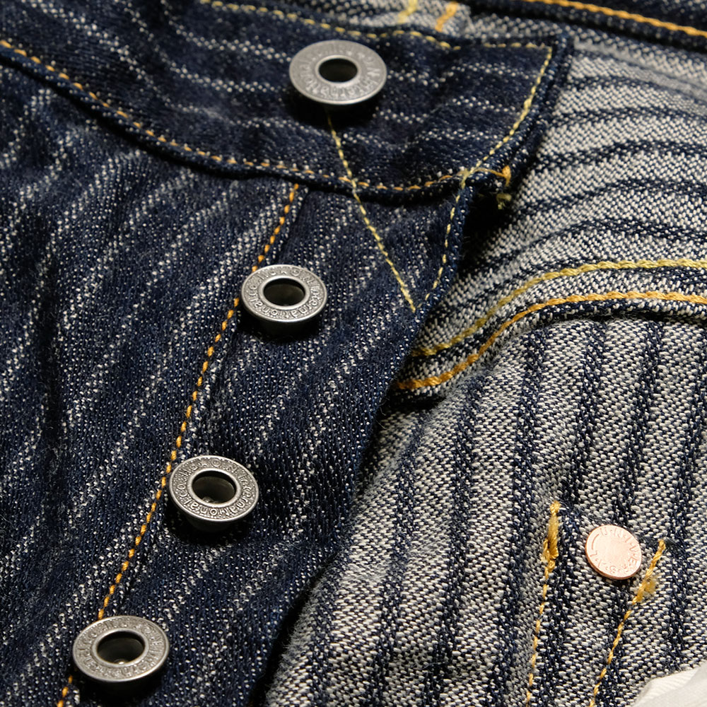 ONI DENIM ストレートデニム Lサイズ　バイカー　ウエスタン　アメカジ 鬼デニム ONI DENIM リラックスストレート 12oz 針抜きジャガード
