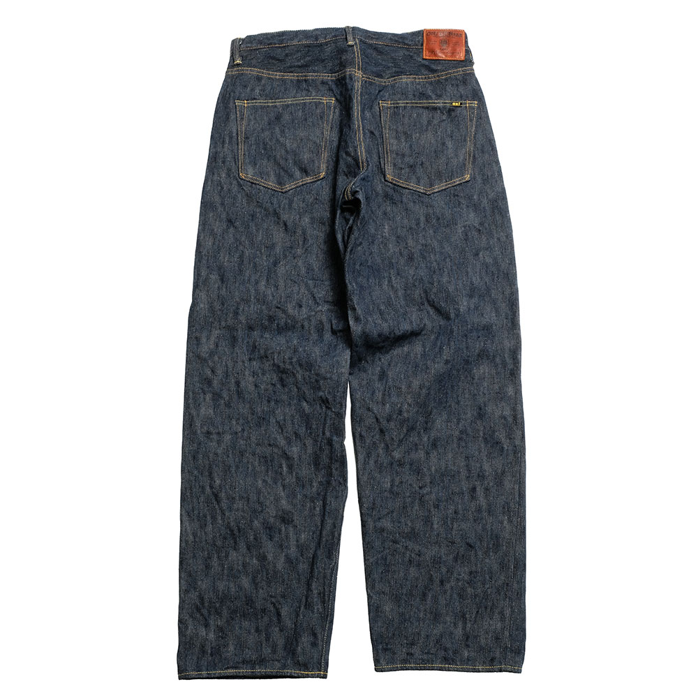 鬼デニム ONI DENIM ONI-822KAS 正藍枷染め風 天然藍ロープデニム - 鬼