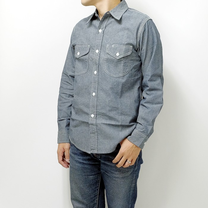 【USA製】SUGAR CANE シュガーケーン シャンプレー ワークシャツ L SUGAR CANE SUGARCANE（シュガーケーン） Made in U.S.A.