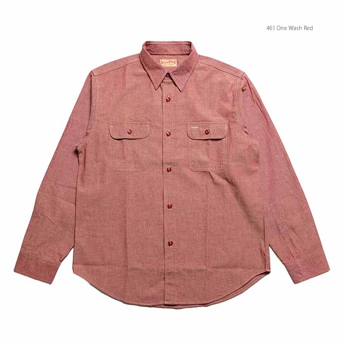 SUGARCANE シュガーケーン ヒッコリーシャツ Lサイズ 日本製 アメカジ SUGAR CANE シュガーケーン SC29682 レッド シャンブレーシャツ 長袖