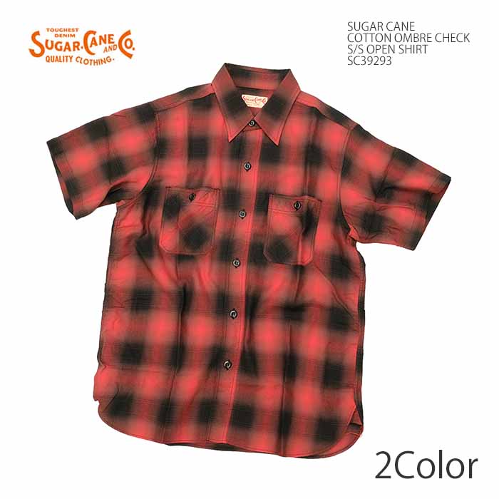極美品　シュガーケーン　Sugar Cane 半袖　チェックシャツ M〜L相当 SUGAR CANE(シュガーケーン) 半袖シャツ SC38923 マドラス
